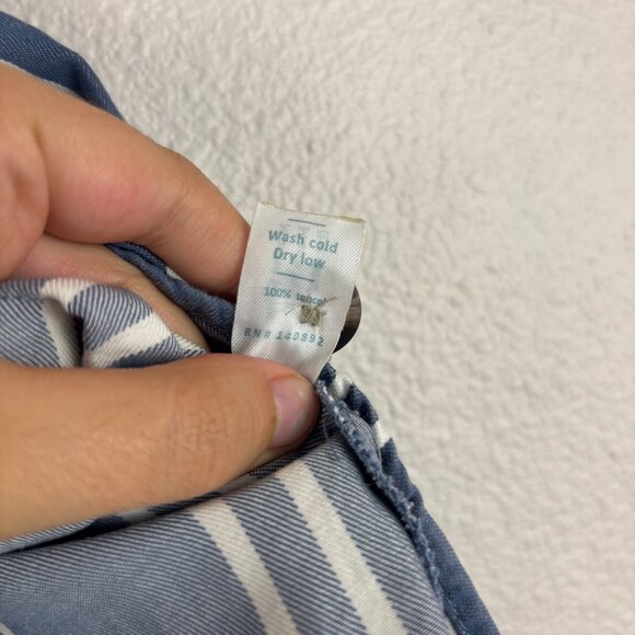 Marine Layer Womens Blue White Striped Button Front Tess Pencil Skirt Size 8 - Picture 7 of 10